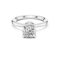 1.50 CT Cushion Cut Solitaire Diamond Engagement Ring with Hidden Halo Basket
