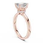 1.50 CT Emerald Cut Solitaire Diamond Engagement Ring with Hidden Halo