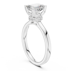 1.50 CT Emerald Cut Solitaire Diamond Engagement Ring with Hidden Halo