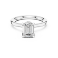 1.50 CT Emerald Cut Solitaire Diamond Engagement Ring with Hidden Halo