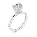 1.50 CT Heart Cut Solitaire Diamond Engagement Ring with Hidden Halo