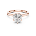 1.50 CT Heart Cut Solitaire Diamond Engagement Ring with Hidden Halo