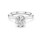 1.50 CT Heart Cut Solitaire Diamond Engagement Ring with Hidden Halo
