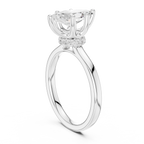 1.50 CT Marquise Cut Solitaire Diamond Engagement Ring with Hidden Halo