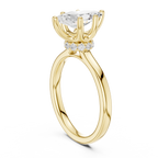 1.50 CT Marquise Cut Solitaire Diamond Engagement Ring with Hidden Halo