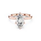 1.50 CT Marquise Cut Solitaire Diamond Engagement Ring with Hidden Halo