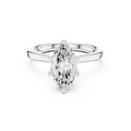 1.50 CT Marquise Cut Solitaire Diamond Engagement Ring with Hidden Halo