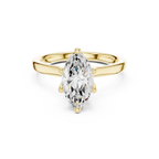 1.50 CT Marquise Cut Solitaire Diamond Engagement Ring with Hidden Halo