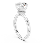 1.50 CT Oval Cut Solitaire Diamond Engagement Ring with Hidden Halo