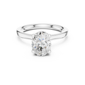 1.50 CT Oval Cut Solitaire Diamond Engagement Ring with Hidden Halo