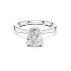 1.50 CT Pear Cut Solitaire Diamond Engagement Ring with Hidden Halo