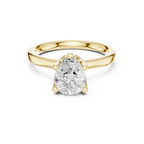 1.50 CT Pear Cut Solitaire Diamond Engagement Ring with Hidden Halo