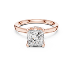 1.50 CT Princess Cut Solitaire Diamond Engagement Ring with Hidden Halo