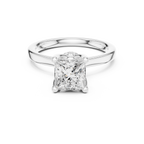 1.50 CT Princess Cut Solitaire Diamond Engagement Ring with Hidden Halo