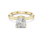 1.50 CT Princess Cut Solitaire Diamond Engagement Ring with Hidden Halo