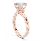 1.50 CT Radiant Cut Solitaire Diamond Engagement Ring with Hidden Halo