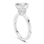 1.50 CT Radiant Cut Solitaire Diamond Engagement Ring with Hidden Halo