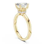 1.50 CT Radiant Cut Solitaire Diamond Engagement Ring with Hidden Halo