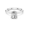 1.50 CT Radiant Cut Solitaire Diamond Engagement Ring with Hidden Halo