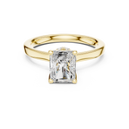 1.50 CT Radiant Cut Solitaire Diamond Engagement Ring with Hidden Halo