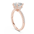 2.00 CT Heart Cut Diamond Hidden Halo Pavé Engagement Ring