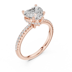 2.00 CT Heart Cut Diamond Hidden Halo Pavé Engagement Ring