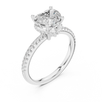 2.00 CT Heart Cut Diamond Hidden Halo Pavé Engagement Ring