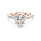 2.00 CT Heart Cut Diamond Hidden Halo Pavé Engagement Ring