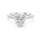 2.00 CT Heart Cut Diamond Hidden Halo Pavé Engagement Ring