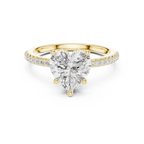 2.00 CT Heart Cut Diamond Hidden Halo Pavé Engagement Ring