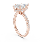 2.00 CT Marquise Cut Diamond Hidden Halo Pavé Engagement Ring