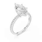 2.00 CT Marquise Cut Diamond Hidden Halo Pavé Engagement Ring