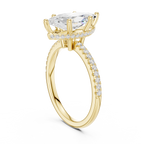 2.00 CT Marquise Cut Diamond Hidden Halo Pavé Engagement Ring