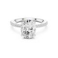 2.00 CT Oval Cut Diamond Hidden Halo Pavé Engagement Ring