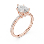 2.00 CT Pear Cut Diamond Hidden Halo Pavé Engagement Ring
