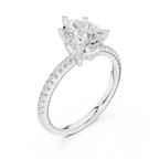 2.00 CT Pear Cut Diamond Hidden Halo Pavé Engagement Ring