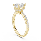 2.00 CT Pear Cut Diamond Hidden Halo Pavé Engagement Ring