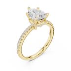 2.00 CT Pear Cut Diamond Hidden Halo Pavé Engagement Ring