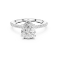 2.00 CT Pear Cut Diamond Hidden Halo Pavé Engagement Ring