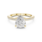 2.00 CT Pear Cut Diamond Hidden Halo Pavé Engagement Ring