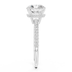 2.00 CT Round Brilliant Hidden Halo Pavé Diamond Engagement Ring in Cathedral Setting