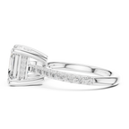 4.58 CT Asscher Cut Hidden Halo Diamond Engagement Ring