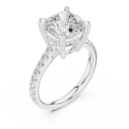 4.58 CT Cushion Cut Hidden Halo Diamond Engagement Ring