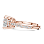 Cushion Cut Hidden Halo Diamond Engagement Ring