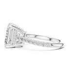 4.59 CT Emerald Cut Hidden Halo Diamond Engagement Ring
