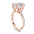 Heart Cut Hidden Halo Diamond Engagement Ring