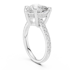 4.58 CT Heart Cut Hidden Halo Diamond Engagement Ring