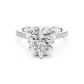 Heart Cut Hidden Halo Diamond Engagement Ring