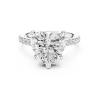Heart Cut Hidden Halo Diamond Engagement Ring