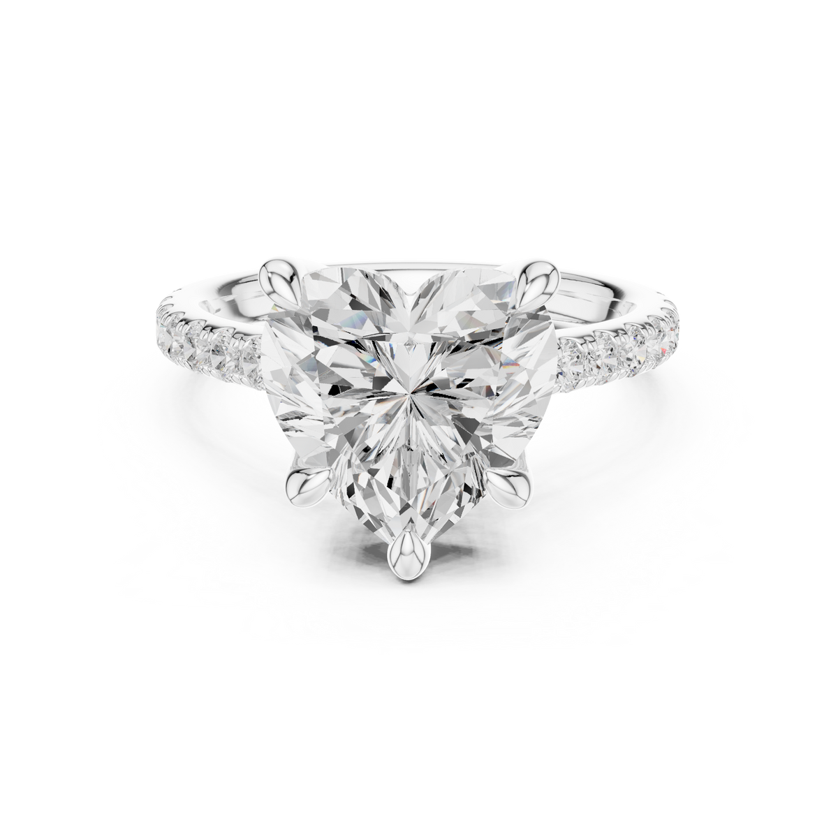 4.00 ct Heart Cut Hidden Halo Diamond Engagement Ring – Style DDLR-250 HR-1 — Jewelix Atelier